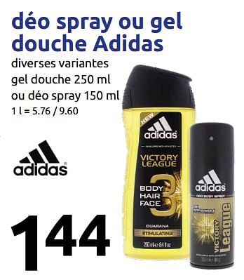 Promotions Déo spray ou gel douche adidas - Adidas - Valide de 20/06/2018 à 26/06/2018 chez Action