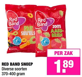 Promoties Red band snoep - Red band - Geldig van 18/06/2018 tot 01/07/2018 bij Big Bazar
