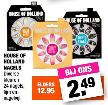 Promoties House of holland nagels - Huismerk - Big Bazar - Geldig van 18/06/2018 tot 01/07/2018 bij Big Bazar