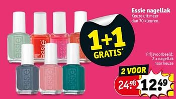 Promoties 2 x nagellak naar keuze - Essie - Geldig van 19/06/2018 tot 24/06/2018 bij Kruidvat