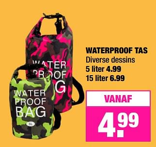 Promoties Waterproof tas - Huismerk - Big Bazar - Geldig van 18/06/2018 tot 01/07/2018 bij Big Bazar