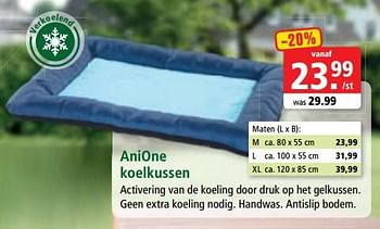Promoties Anione koelkussen - Anione - Geldig van 26/06/2018 tot 03/07/2018 bij Maxi Zoo