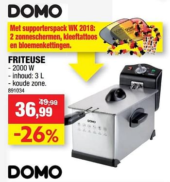 Promoties Domo friteuse - Domo - Geldig van 13/06/2018 tot 24/06/2018 bij Hubo