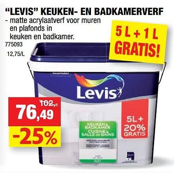 Promoties Levis keuken- en badkamerverf - Levis - Geldig van 13/06/2018 tot 24/06/2018 bij Hubo