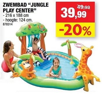 Promoties Zwembad jungle play center - Intex - Geldig van 13/06/2018 tot 24/06/2018 bij Hubo