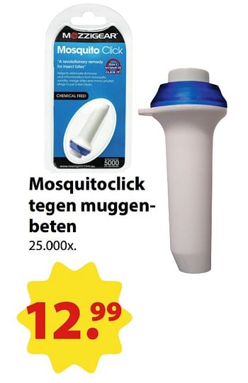 Promoties Mosquitoclick tegen muggenbeten - Mozzigear - Geldig van 03/06/2018 tot 31/08/2018 bij Europoint
