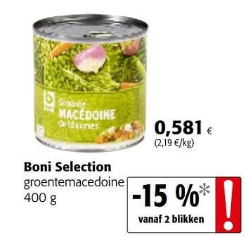 Promoties Boni selection groentemacedoine - Boni - Geldig van 20/06/2018 tot 03/07/2018 bij Colruyt