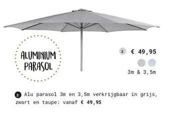 Promoties Alu parasol - Huismerk - Europoint - Geldig van 02/06/2018 tot 31/08/2018 bij Europoint