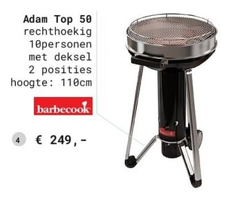 Promoties Barbecook adam top 50 rechthoekig - Barbecook - Geldig van 02/06/2018 tot 31/08/2018 bij Europoint