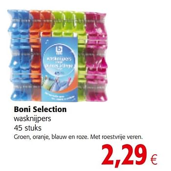 Promoties Boni selection wasknijpers - Boni - Geldig van 20/06/2018 tot 03/07/2018 bij Colruyt