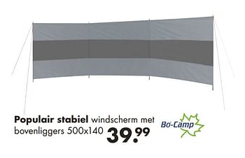 Promoties Populair stabiel windscherm - Bo-Camp - Geldig van 04/06/2018 tot 31/08/2018 bij Europoint