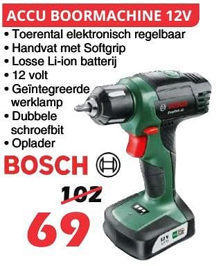 Scheermes Verlichten Pijl Bosch Bosch accu boormachine 12v - Promotie bij Itek