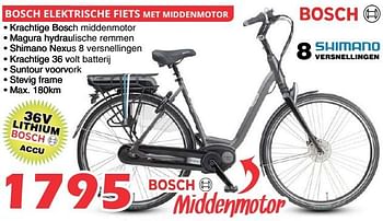 Promoties Bosch elektrische fiets met middenmotor - Bosch - Geldig van 11/06/2018 tot 08/07/2018 bij Itek