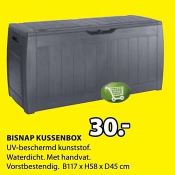 Promoties Bisnap kussenbox - Huismerk - Jysk - Geldig van 18/06/2018 tot 29/06/2018 bij Jysk