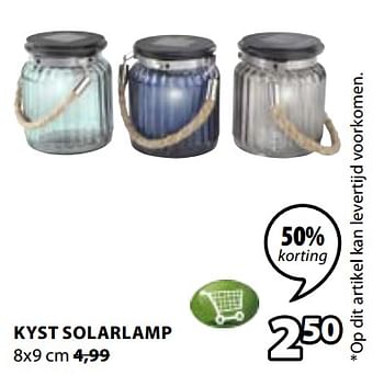 Promoties Kyst solarlamp - Huismerk - Jysk - Geldig van 18/06/2018 tot 29/06/2018 bij Jysk