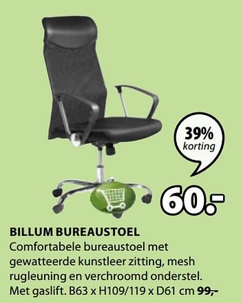 Promoties Billum bureaustoel - Huismerk - Jysk - Geldig van 18/06/2018 tot 29/06/2018 bij Jysk