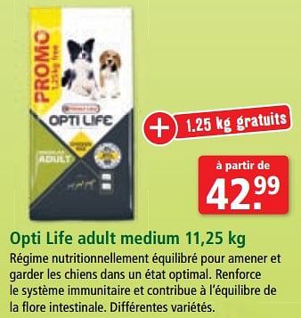 Promotions Opti life adult medium - Opti Life - Valide de 26/06/2018 à 03/07/2018 chez Maxi Zoo