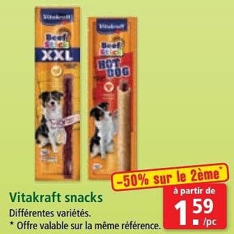 Promotions Vitakraft snacks - Vitakraft - Valide de 26/06/2018 à 03/07/2018 chez Maxi Zoo