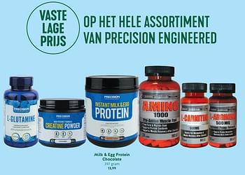 Promoties Milk + egg protein chocolate - Precision Engineered - Geldig van 18/06/2018 tot 08/07/2018 bij Holland & Barret