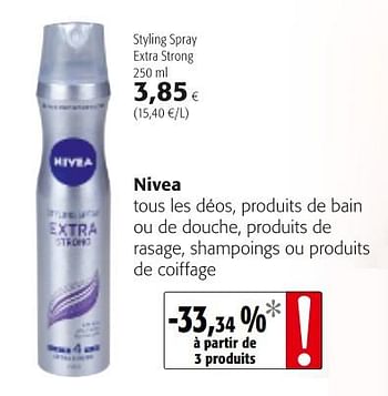 Promotions Nivea tous les déos, produits de bain ou de douche, produits de rasage, shampoings ou produits de coiffage - Nivea - Valide de 20/06/2018 à 03/07/2018 chez Colruyt