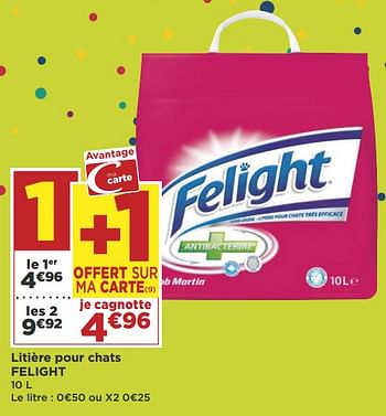 Promoties Litière pour chats felight - Felight - Geldig van 19/06/2018 tot 01/07/2018 bij Super Casino