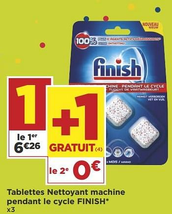 Promoties Tablettes nettoyant machine pendant le cycle finish - Finish - Geldig van 19/06/2018 tot 01/07/2018 bij Super Casino