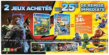 Promotions Jeux warner - Warner Brothers Interactive Entertainment - Valide de 20/06/2018 à 26/06/2018 chez Auchan Ronq