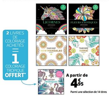 Promotions Livres de coloriage - Produit Maison - Auchan Ronq - Valide de 20/06/2018 à 26/06/2018 chez Auchan Ronq