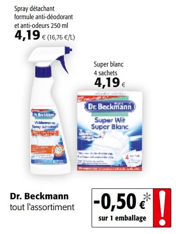 Promotions Dr. beckmann tout l`assortiment - Dr. Beckmann - Valide de 20/06/2018 à 03/07/2018 chez Colruyt