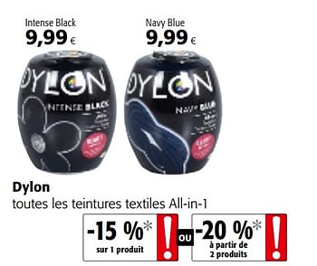 Promotions Dylon toutes les teintures textiles all-in-1 - Dylon - Valide de 20/06/2018 à 03/07/2018 chez Colruyt