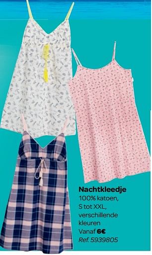 Promotions Nachtkleedje - Produit maison - Carrefour  - Valide de 20/06/2018 à 02/07/2018 chez Carrefour