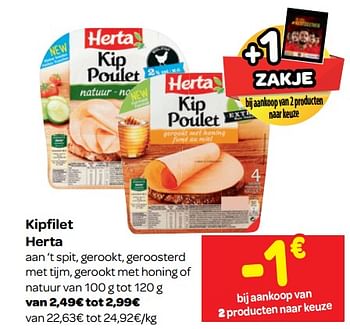 Promoties Kipfilet herta - Herta - Geldig van 20/06/2018 tot 02/07/2018 bij Carrefour