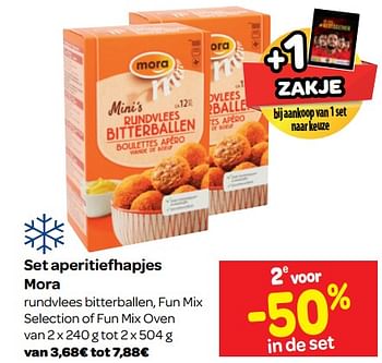 Promoties Set aperitiefhapjes mora - Mora - Geldig van 20/06/2018 tot 02/07/2018 bij Carrefour