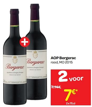 Promoties Aop bergerac rood, mo 2015 - Rode wijnen - Geldig van 20/06/2018 tot 02/07/2018 bij Carrefour