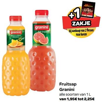 Promoties Fruitsap granini - Granini - Geldig van 20/06/2018 tot 02/07/2018 bij Carrefour