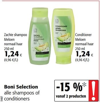 Promotions Boni selection alle shampoos of conditioners - Boni - Valide de 20/06/2018 à 03/07/2018 chez Colruyt