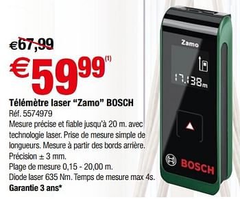 Promotions Télémètre laser zamo bosch - Bosch - Valide de 27/06/2018 à 09/07/2018 chez Brico