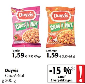 Promoties Duyvis crac-a-nut - Duyvis - Geldig van 20/06/2018 tot 03/07/2018 bij Colruyt