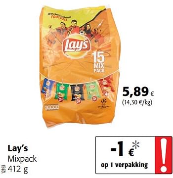 Promoties Lay`s mixpack - Lay's - Geldig van 20/06/2018 tot 03/07/2018 bij Colruyt