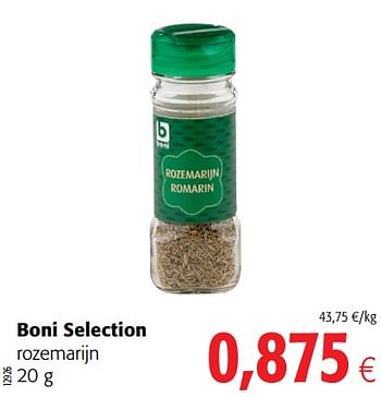 Promotions Boni selection rozemarijn - Boni - Valide de 20/06/2018 à 03/07/2018 chez Colruyt