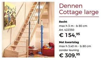 Promoties Dennen cottage large recht - Huismerk - Woodtex - Geldig van 23/06/2018 tot 01/08/2018 bij Woodtex
