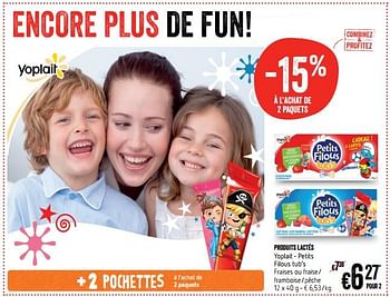 Promoties Produits lactés yoplait - petits filous tub`s - Huismerk - Delhaize - Geldig van 21/06/2018 tot 27/06/2018 bij Delhaize
