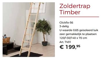 Promotions Zoldertrap timber - Produit maison - Woodtex - Valide de 23/06/2018 à 01/08/2018 chez Woodtex