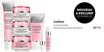 Promotions Collistar concentrated moisturizing micro-gel - Collistar - Valide de 11/06/2018 à 29/06/2018 chez ICI PARIS XL