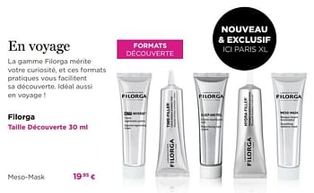 Promoties Filorga taille découverte meso-mask - Filorga - Geldig van 11/06/2018 tot 29/06/2018 bij ICI PARIS XL