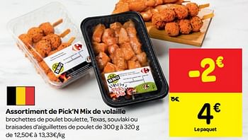 Promotions Assortiment de pick`n mix de volaille - Produit maison - Carrefour  - Valide de 20/06/2018 à 25/06/2018 chez Carrefour
