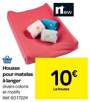Promotions Housse pour matelas à langer - Produit maison - Carrefour  - Valide de 20/06/2018 à 02/07/2018 chez Carrefour