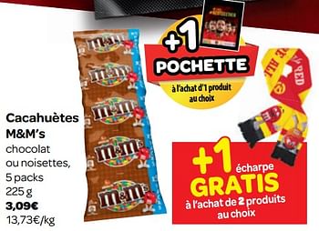 Promoties Cacahuètes m+m`s - Mars Snacks - Geldig van 20/06/2018 tot 02/07/2018 bij Carrefour