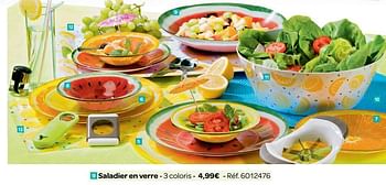 Promotions Saladier en verre - Produit maison - Carrefour  - Valide de 20/06/2018 à 02/07/2018 chez Carrefour