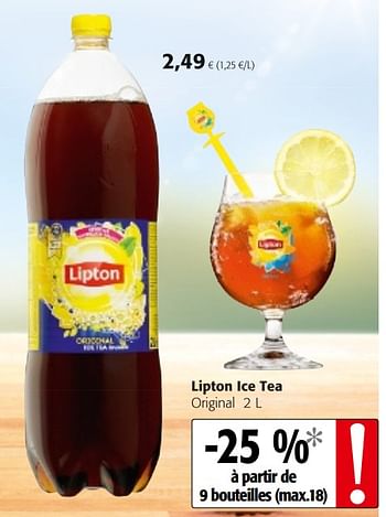 Promoties Lipton ice tea original - Lipton - Geldig van 20/06/2018 tot 03/07/2018 bij Colruyt